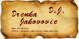 Drenka Jakovović vizit kartica